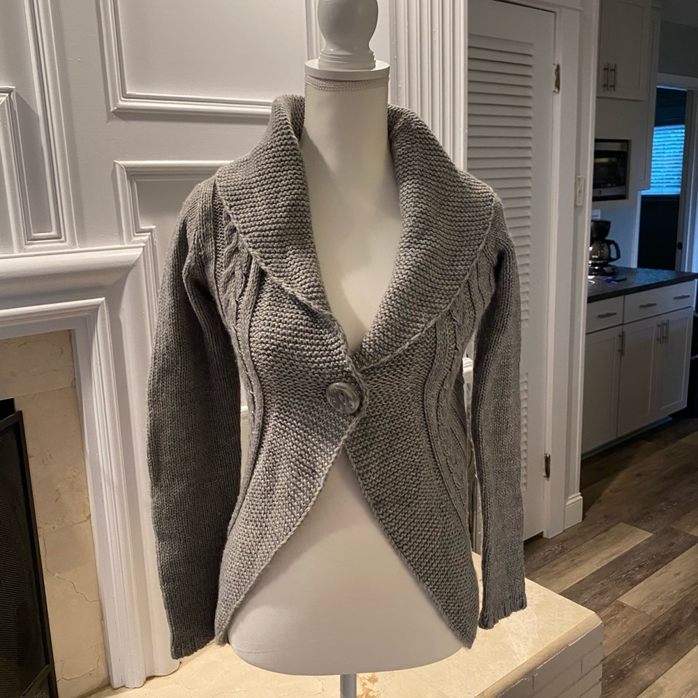 Gray sweater jacket